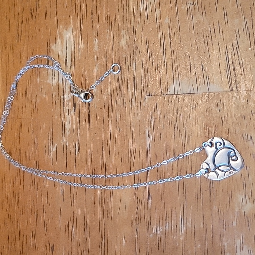 Sterling silver heart necklace